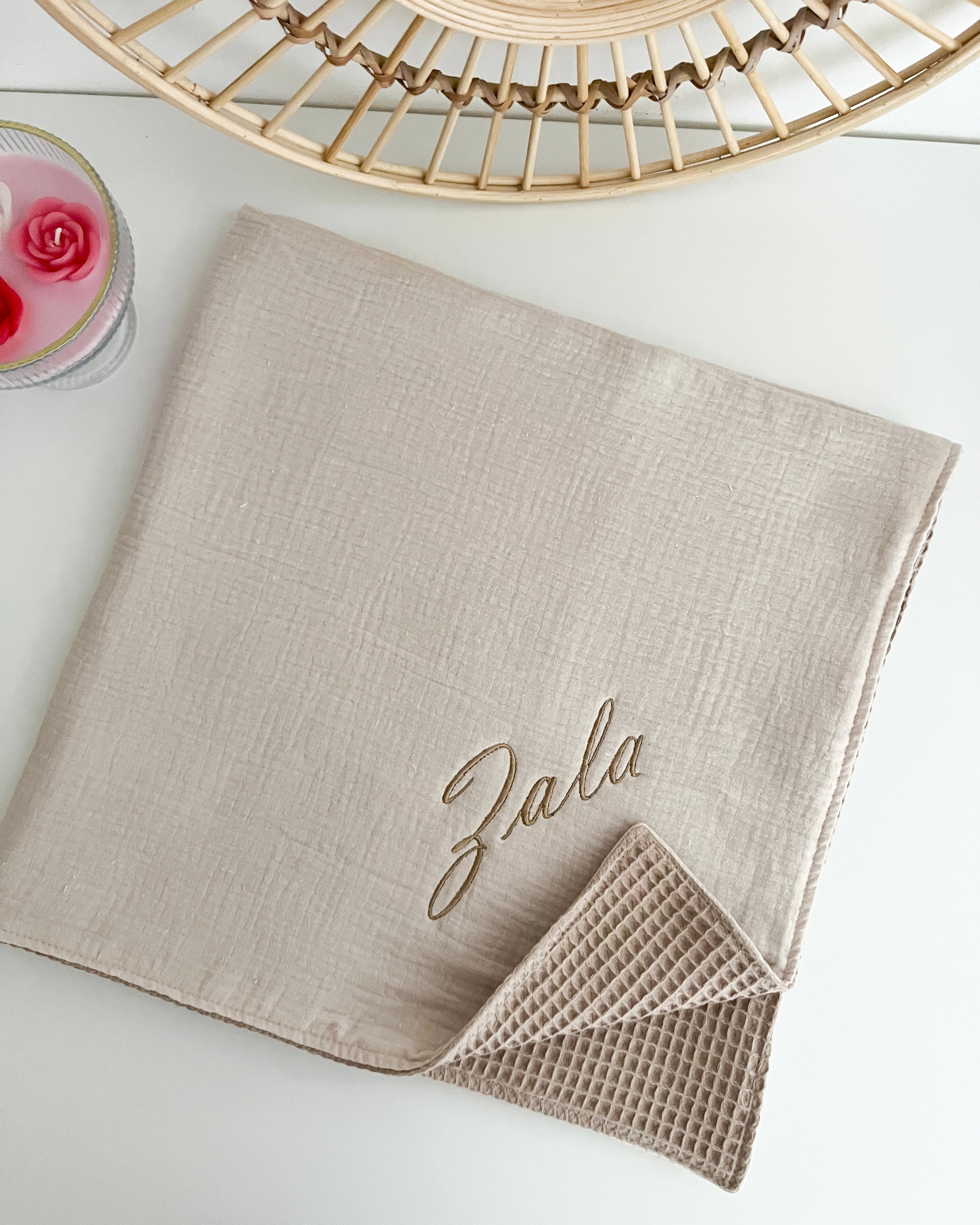 Bombažna vafel / muslin odeja - več barv