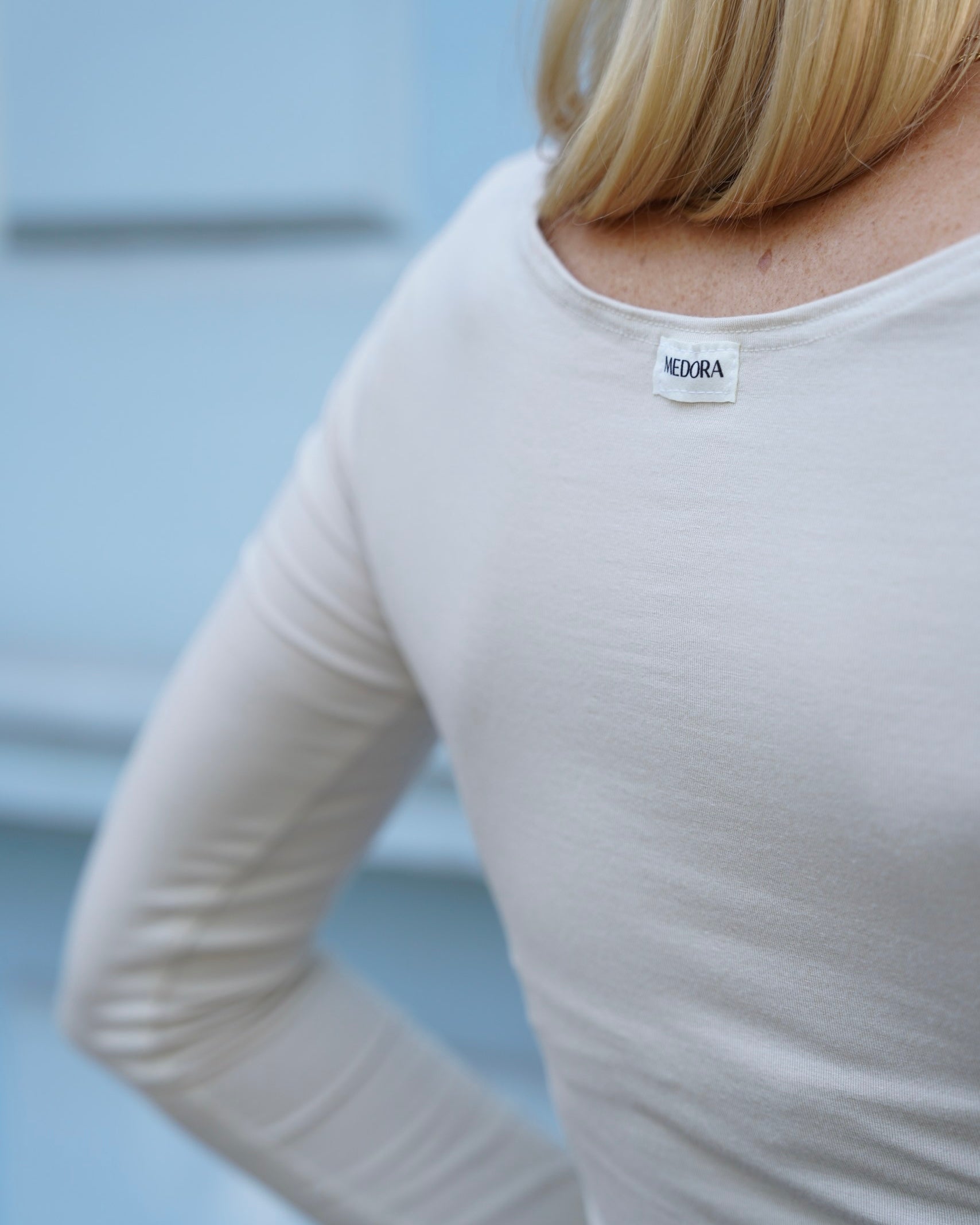 IVORY GRACE BOAT NECK - TENCEL MODAL MAJICA