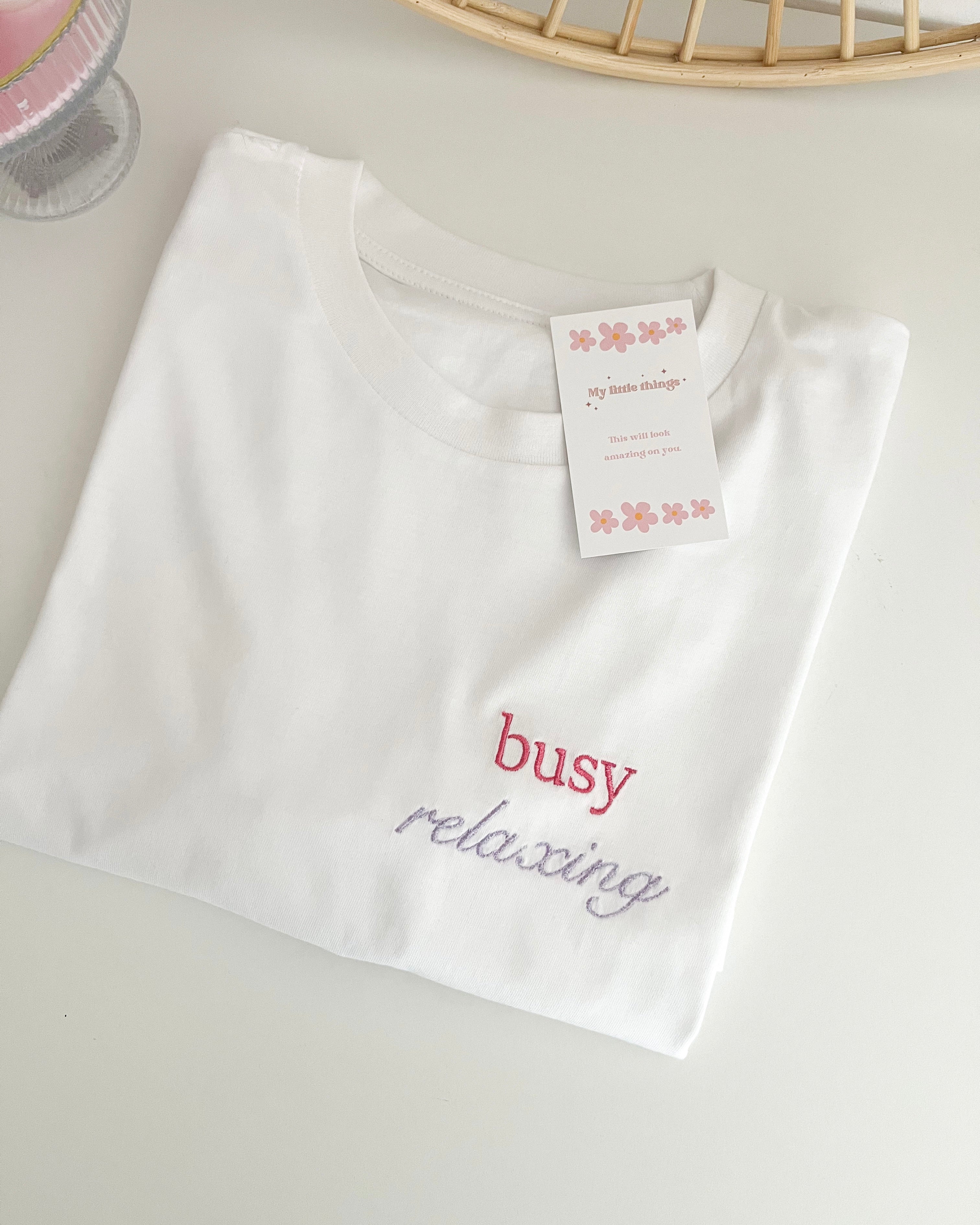 Busy relaxing - oversized majica