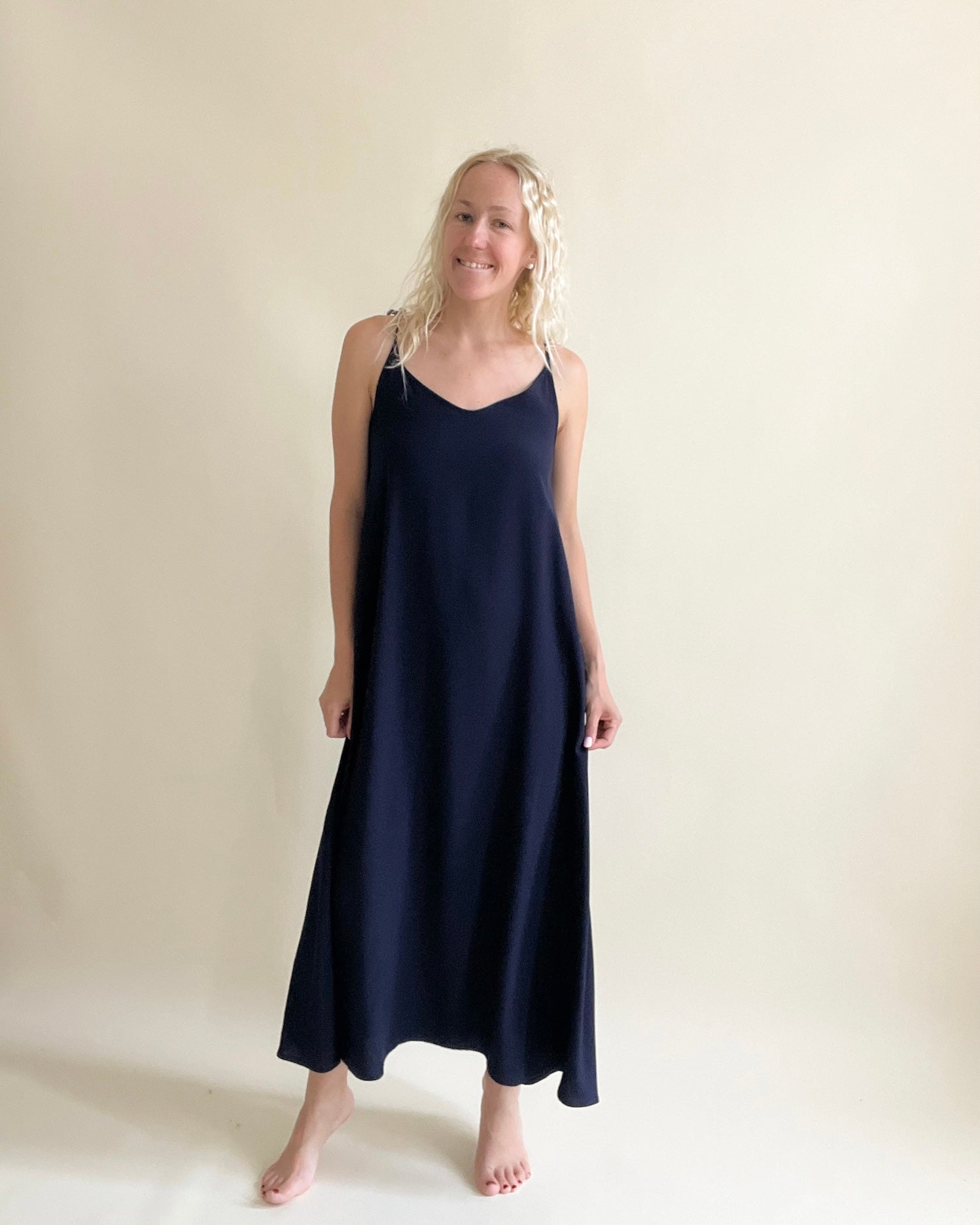 Starlight me - viskozna obleka (navy)