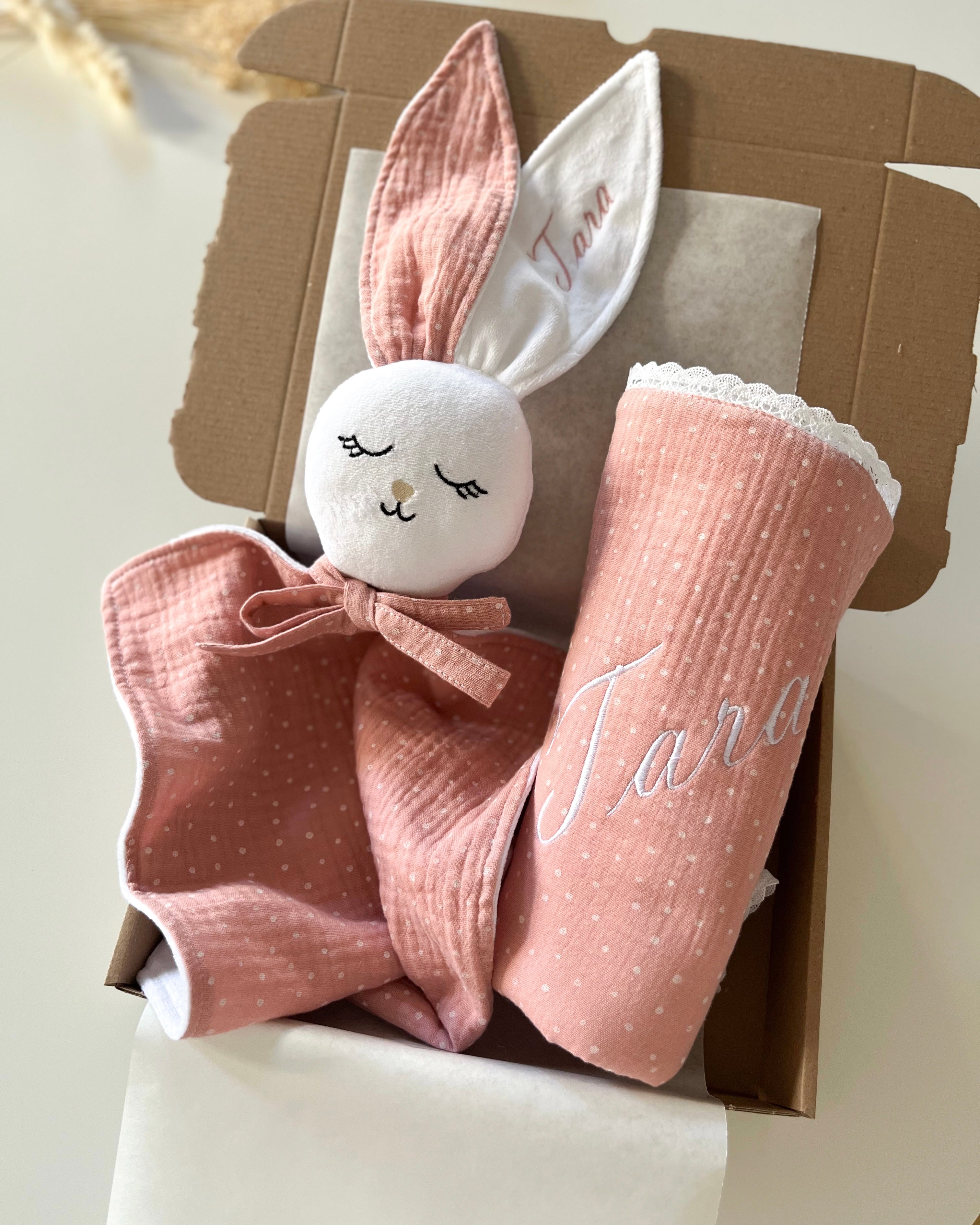 Darilni set MAXI - Nežne pikice roza