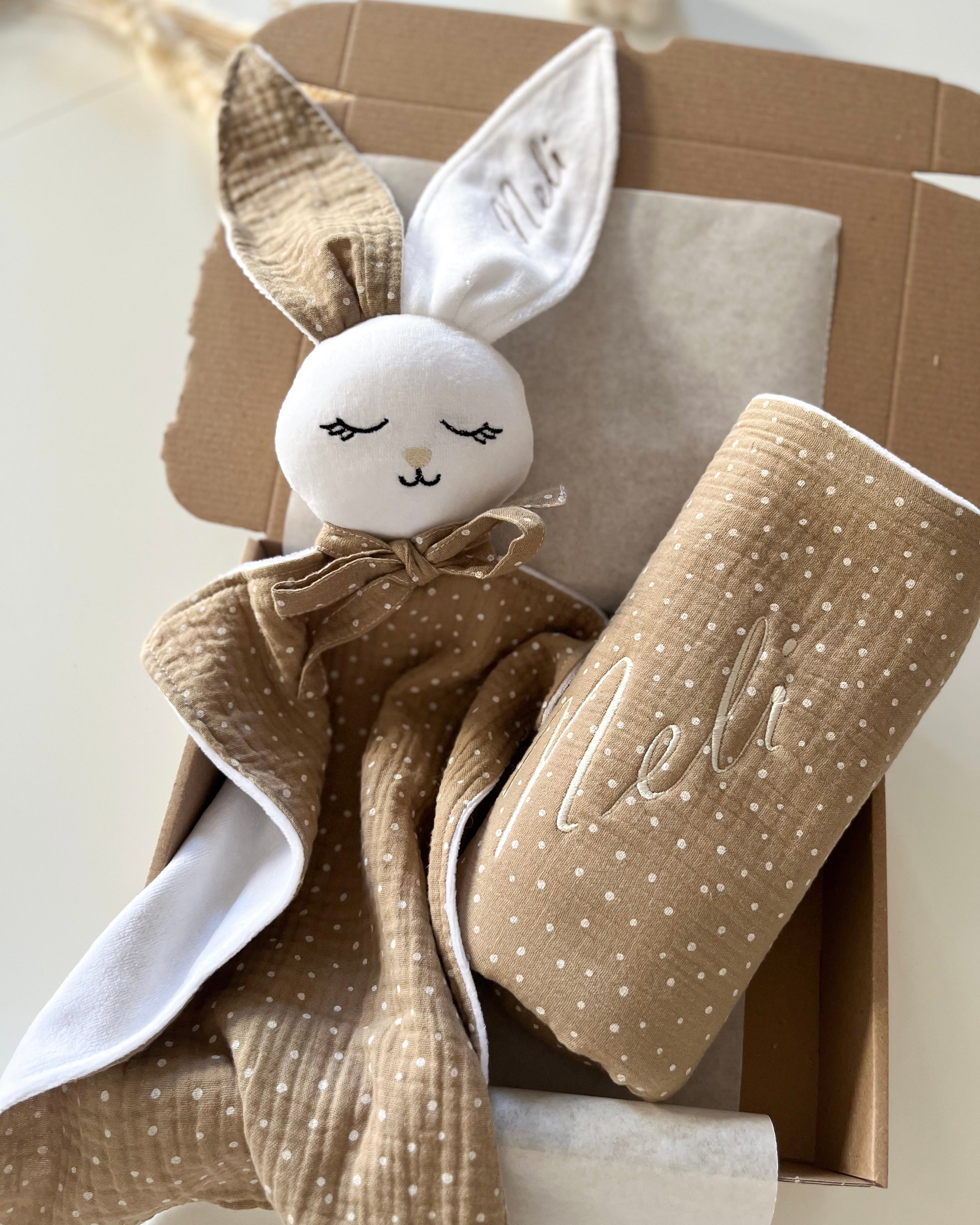 Darilni set MAXI - Nežne pikice bež