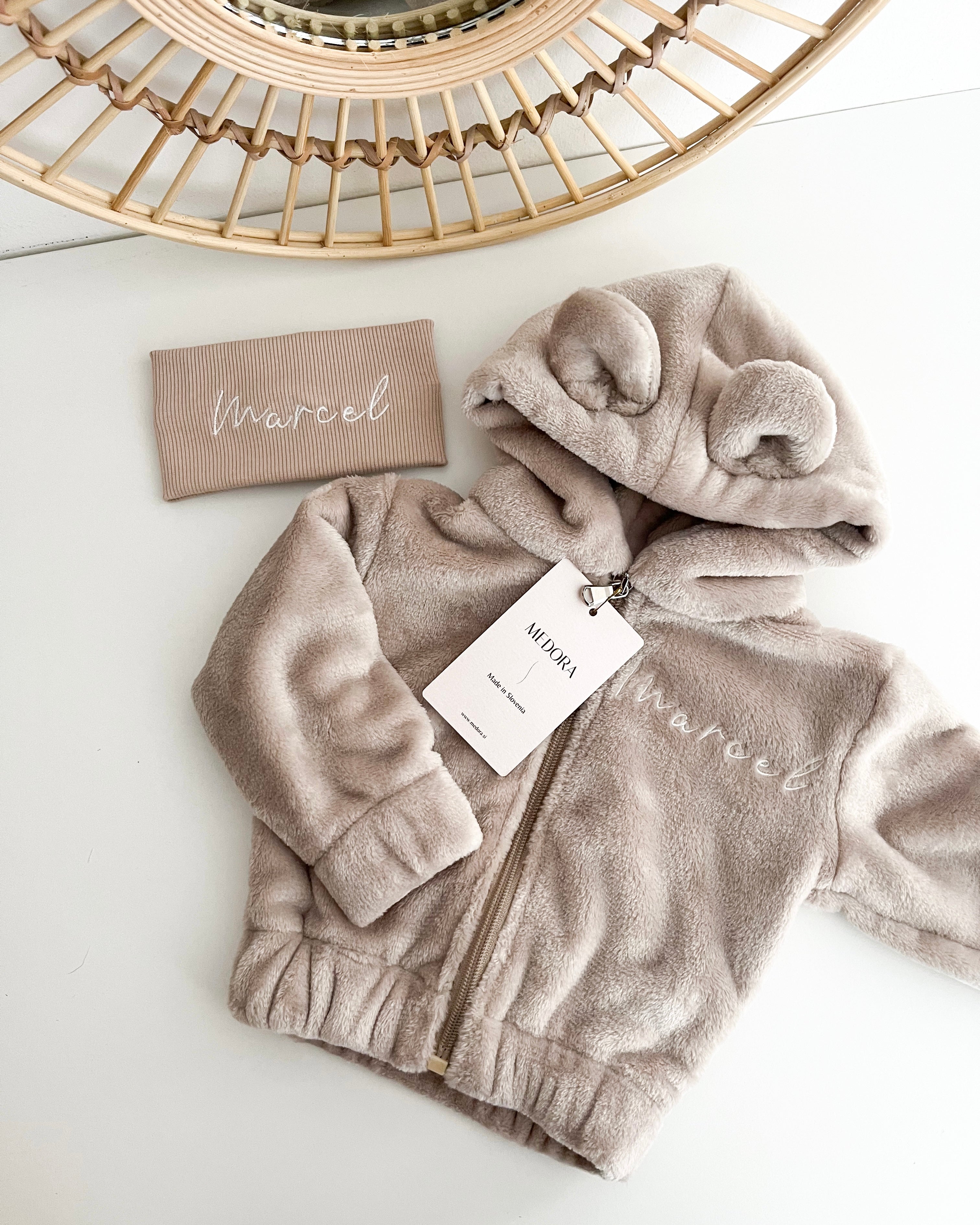 Otroška topla teddy jopica - bež