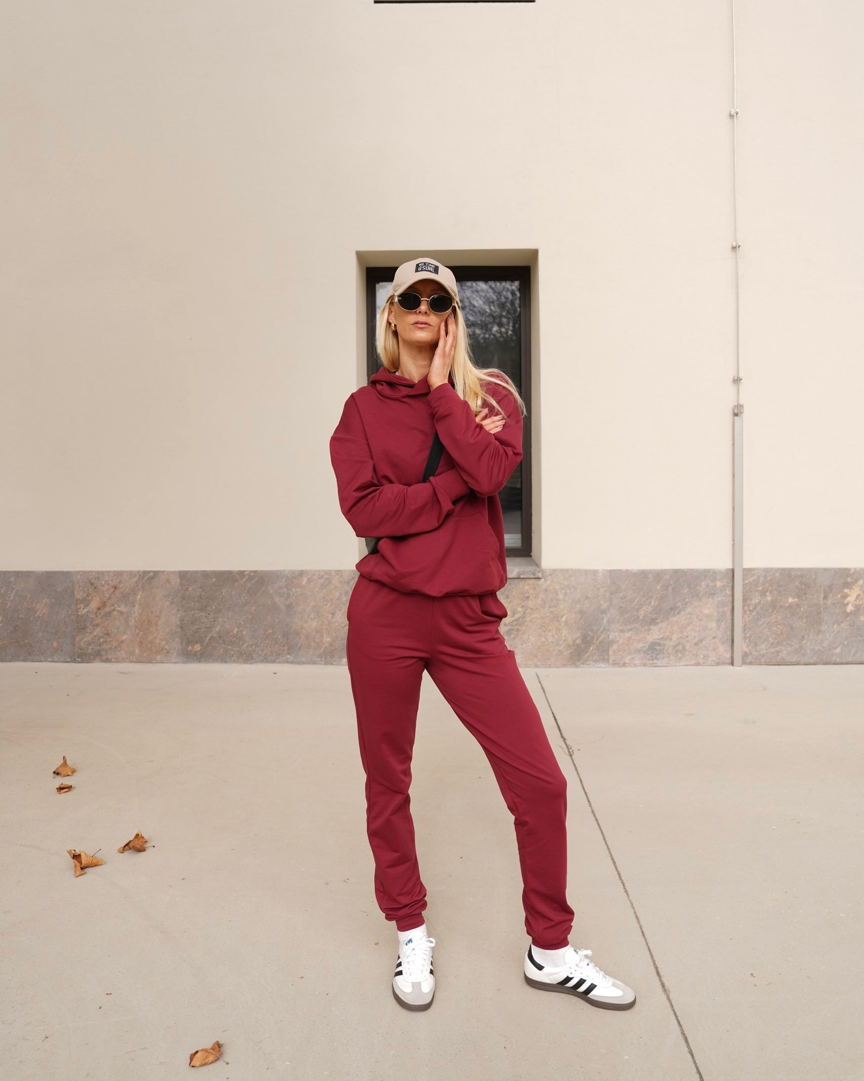 BURGUNDY ženski hoodie