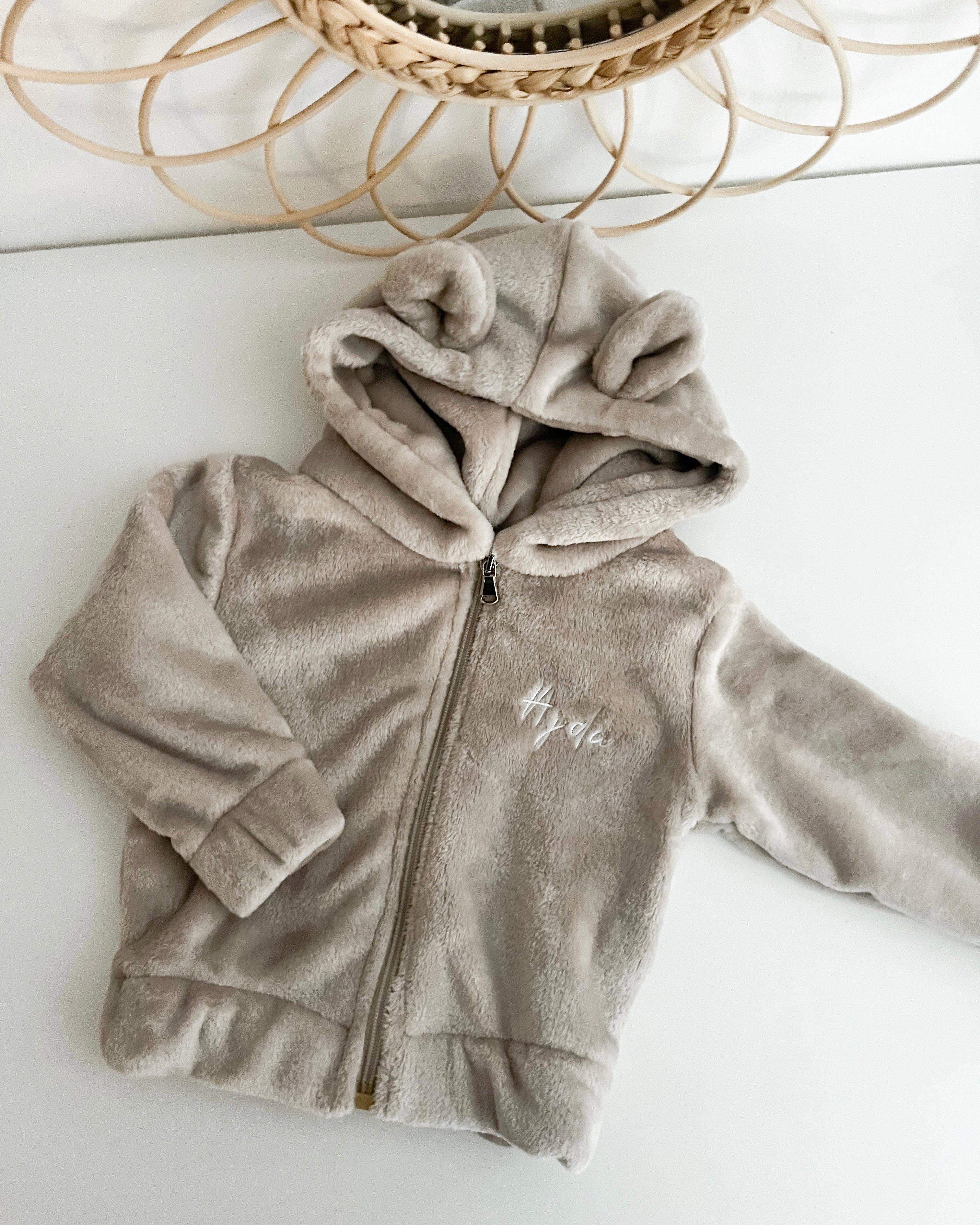 Otroška topla teddy jopica - bež