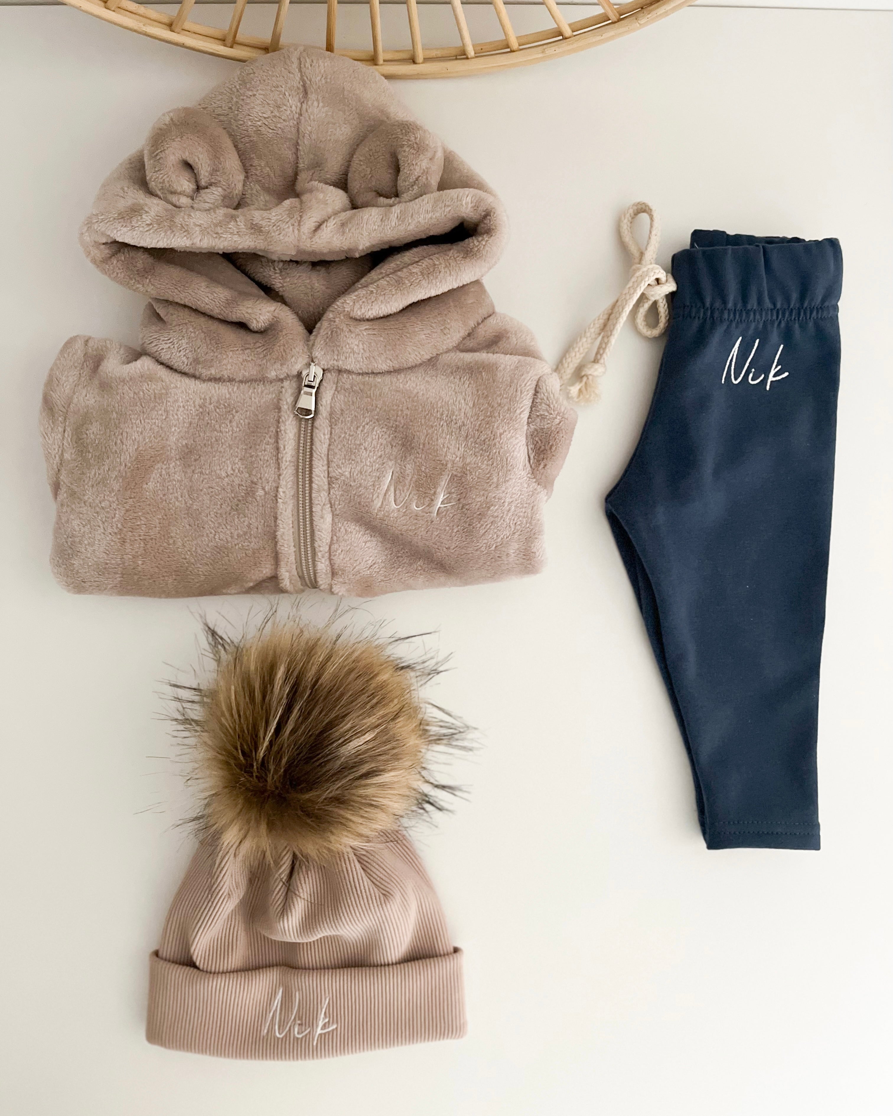 Otroška topla teddy jopica - bež