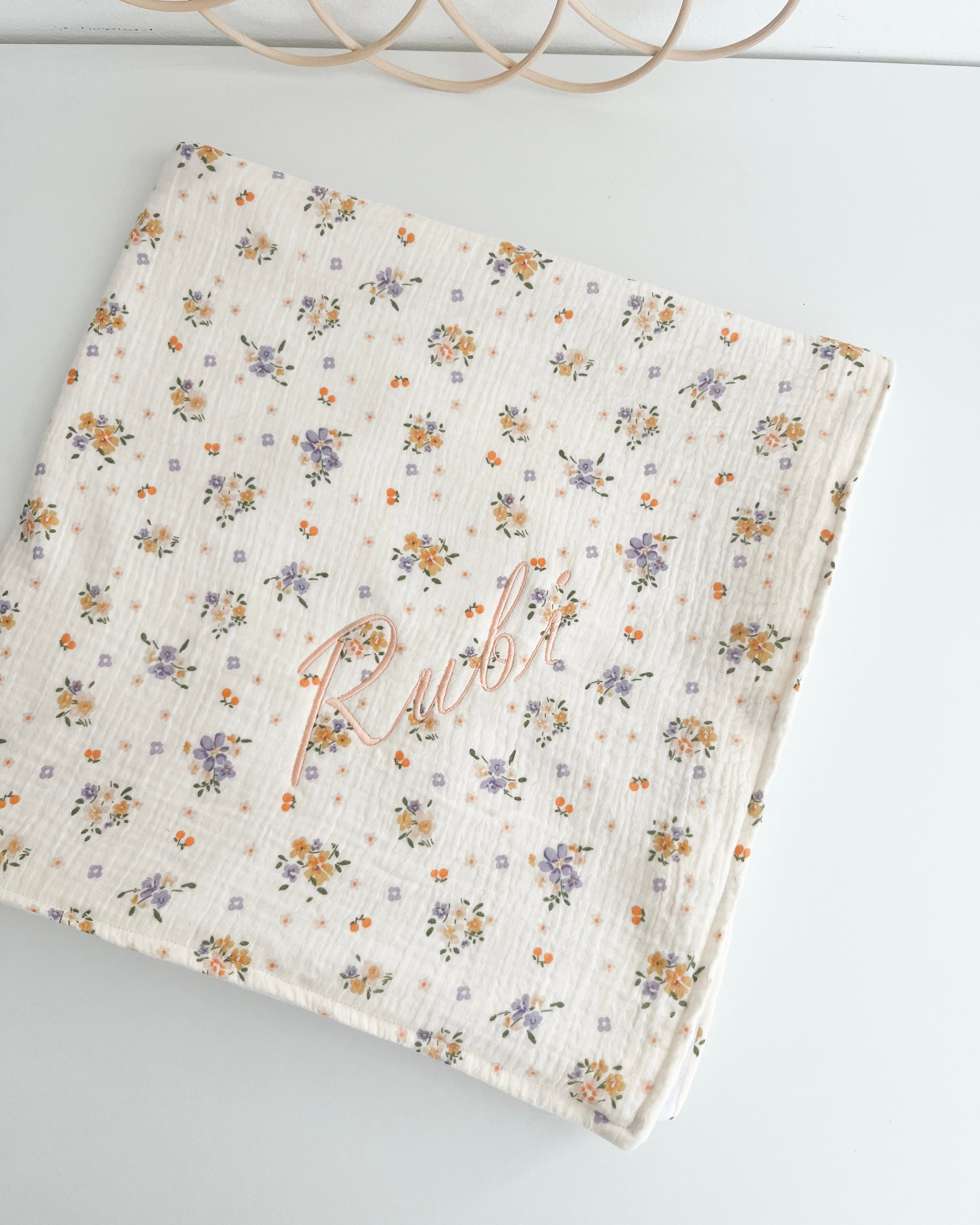 Flowers muslin / pliš odeja