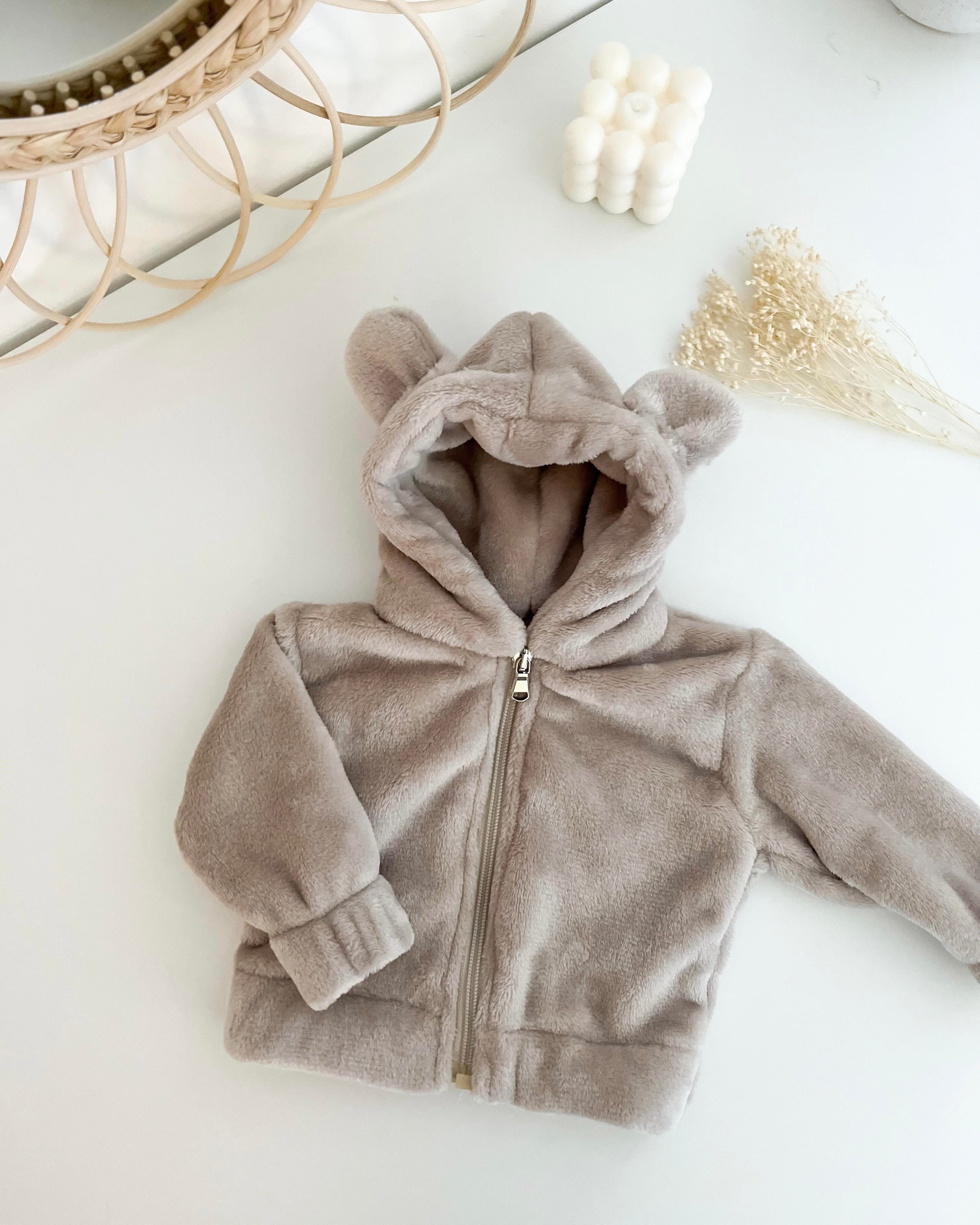 Otroška topla teddy jopica - bež