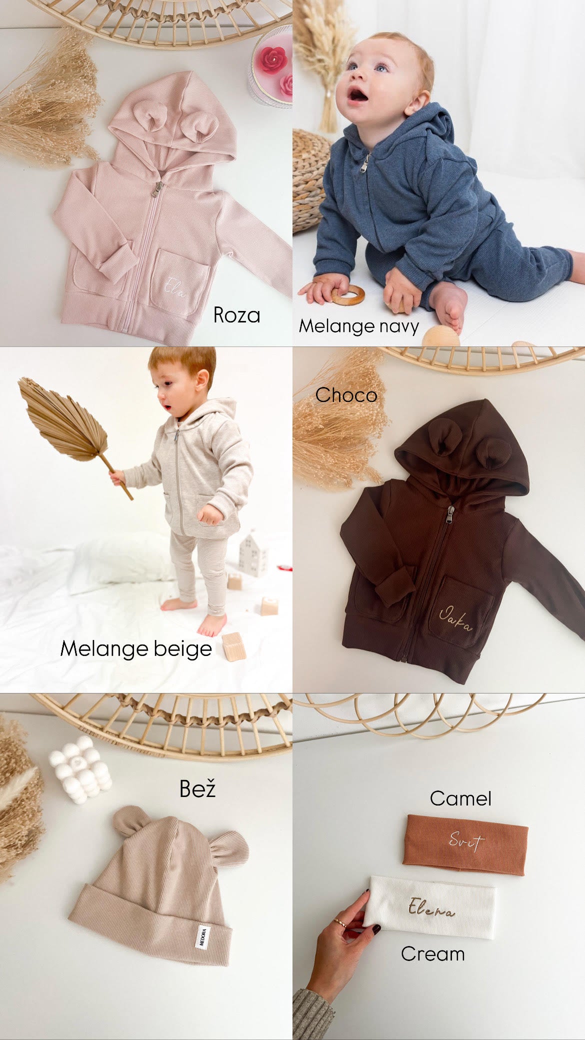 Dolgo nosljiva jopica z medo ušeski (več barv)