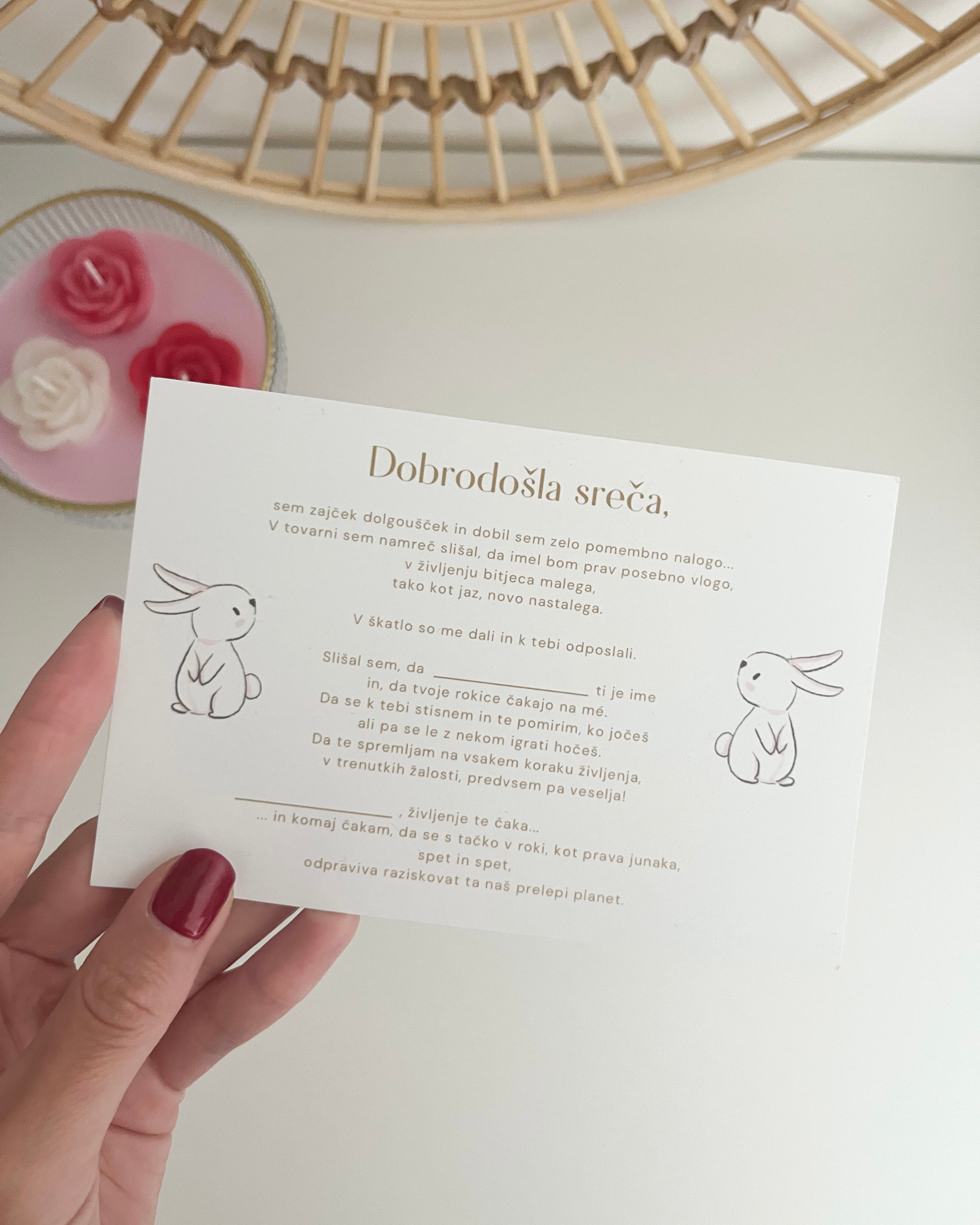 Personalizirana voščilnica (kot dodatek k ninici)