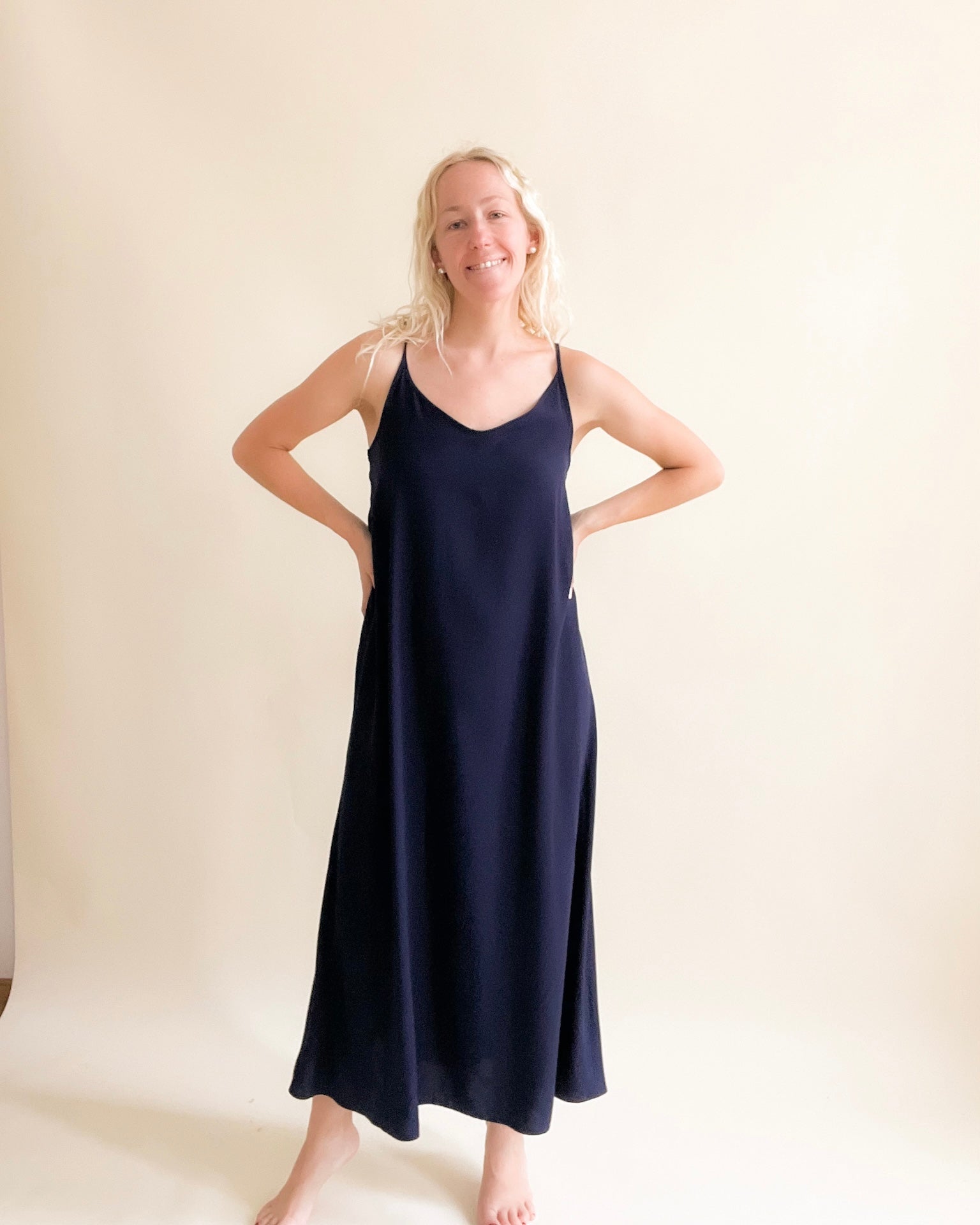 Starlight me - viskozna obleka (navy)