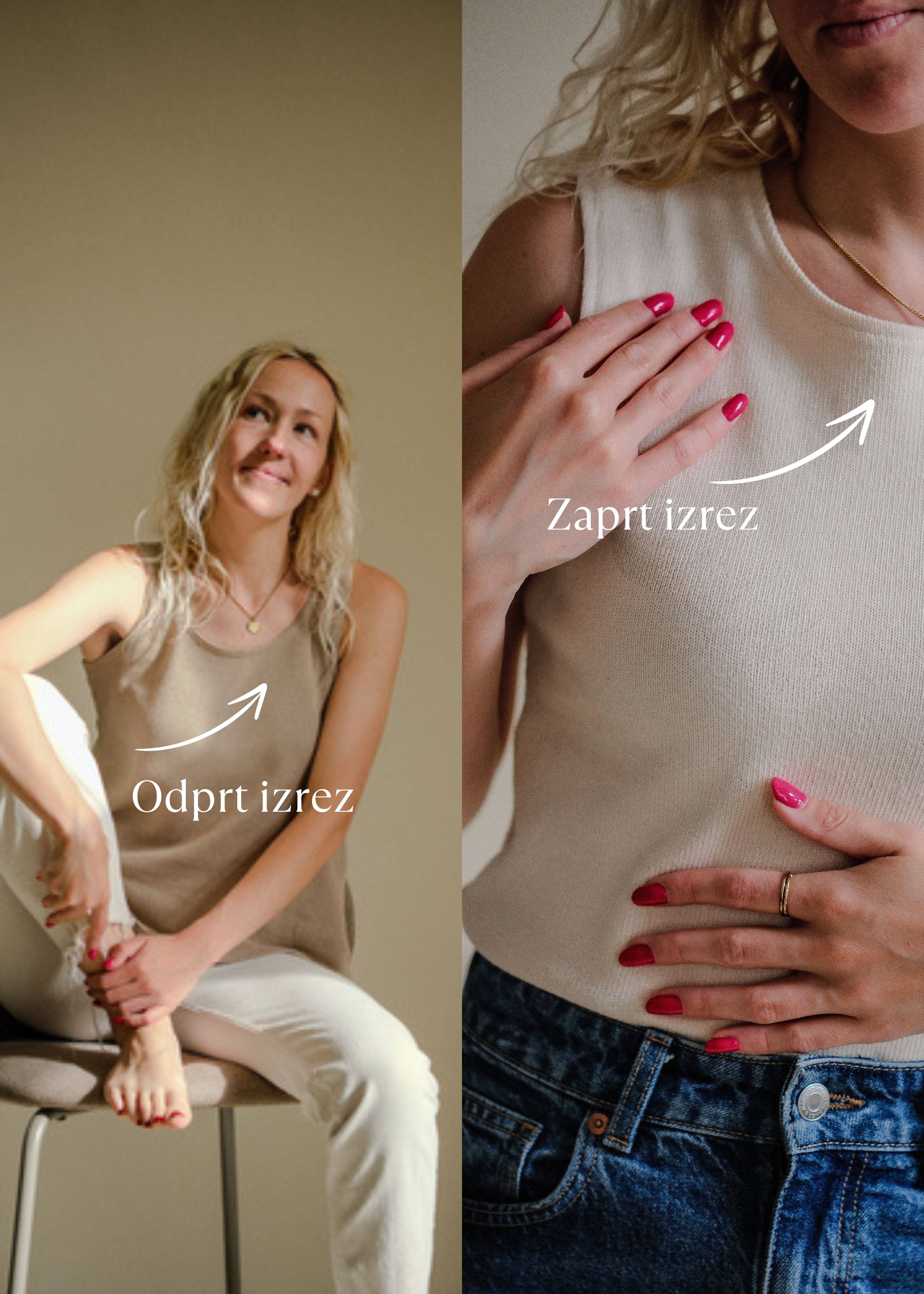 True me - pleteni top taupe