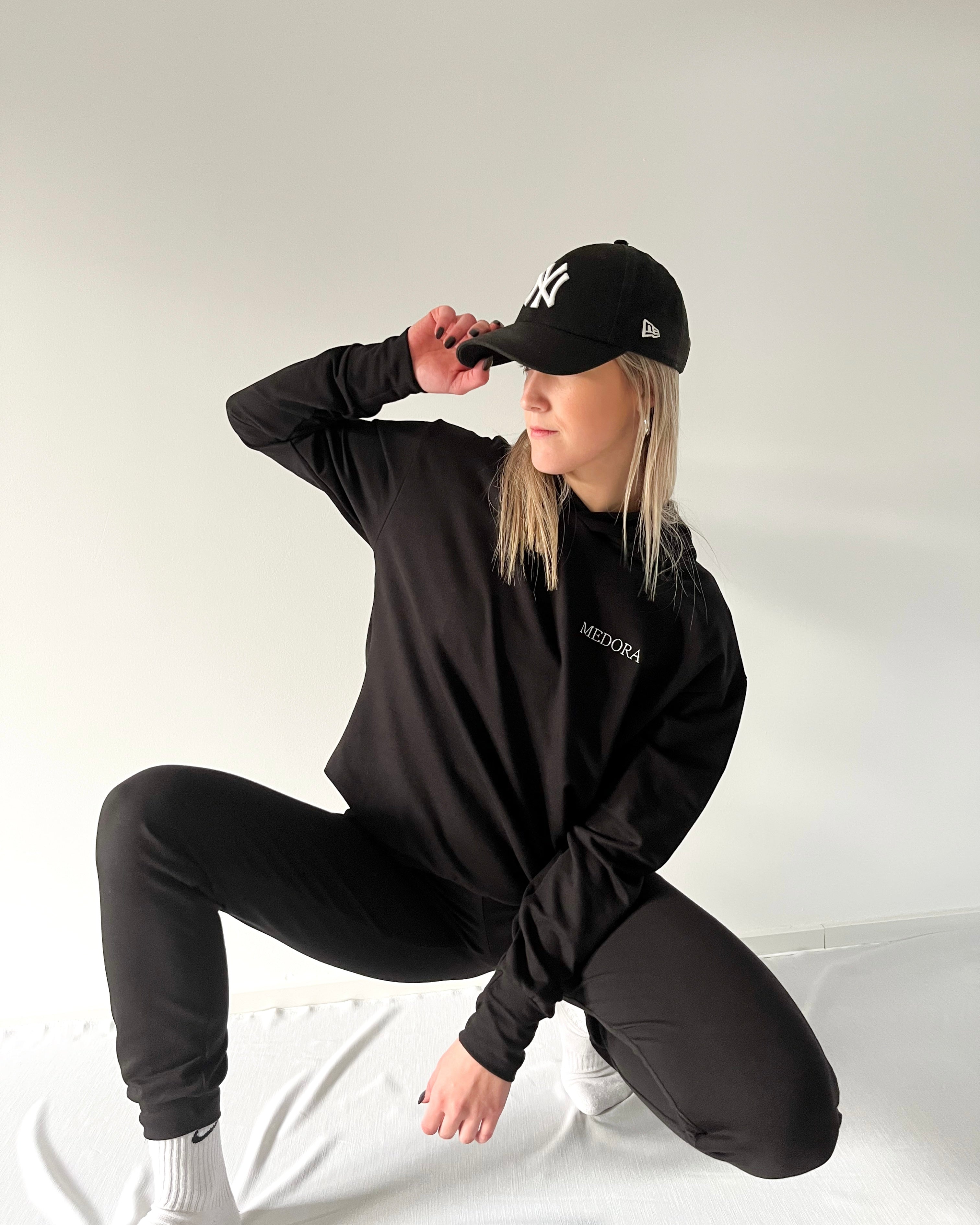 PURE BLACK ženski hoodie