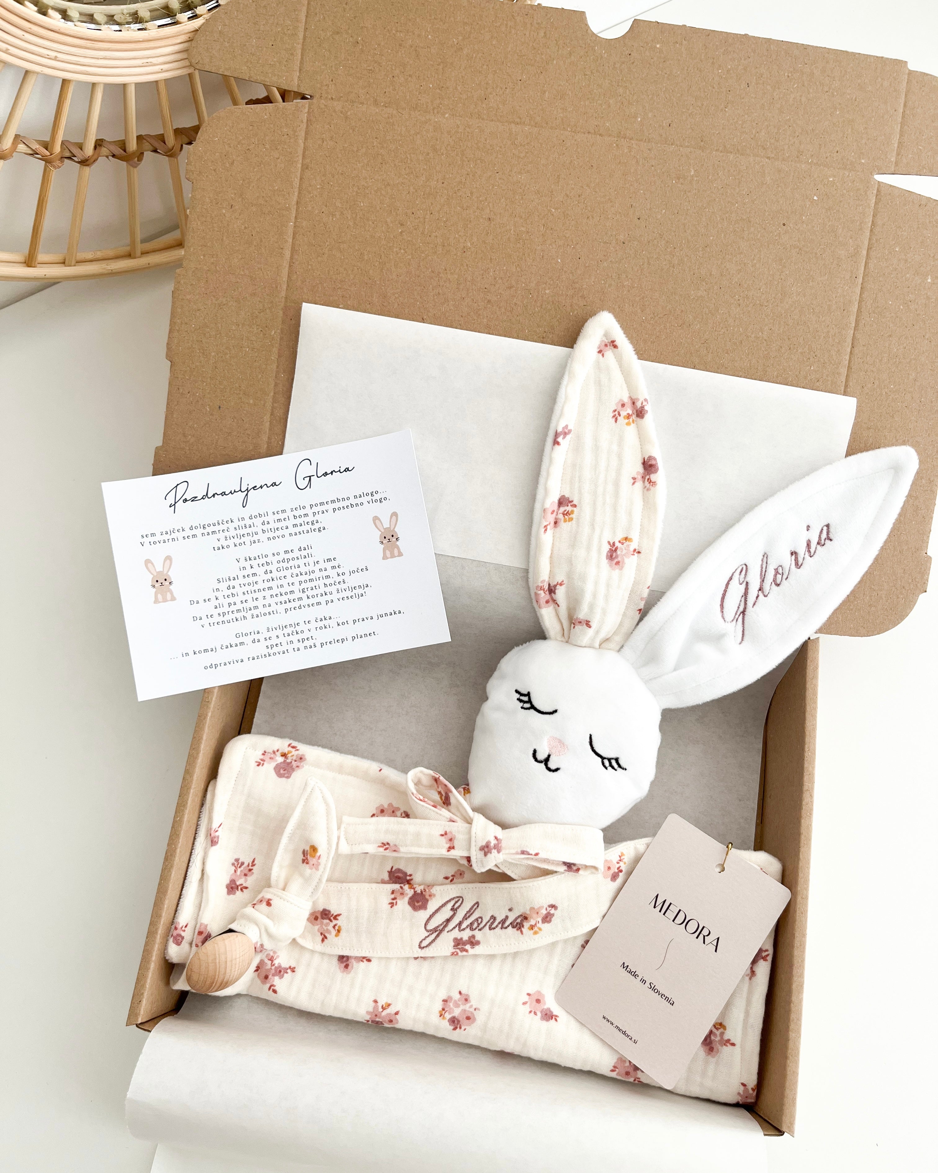 Darilni set MINI - Nežen set DOBRODOŠLICE (roses)