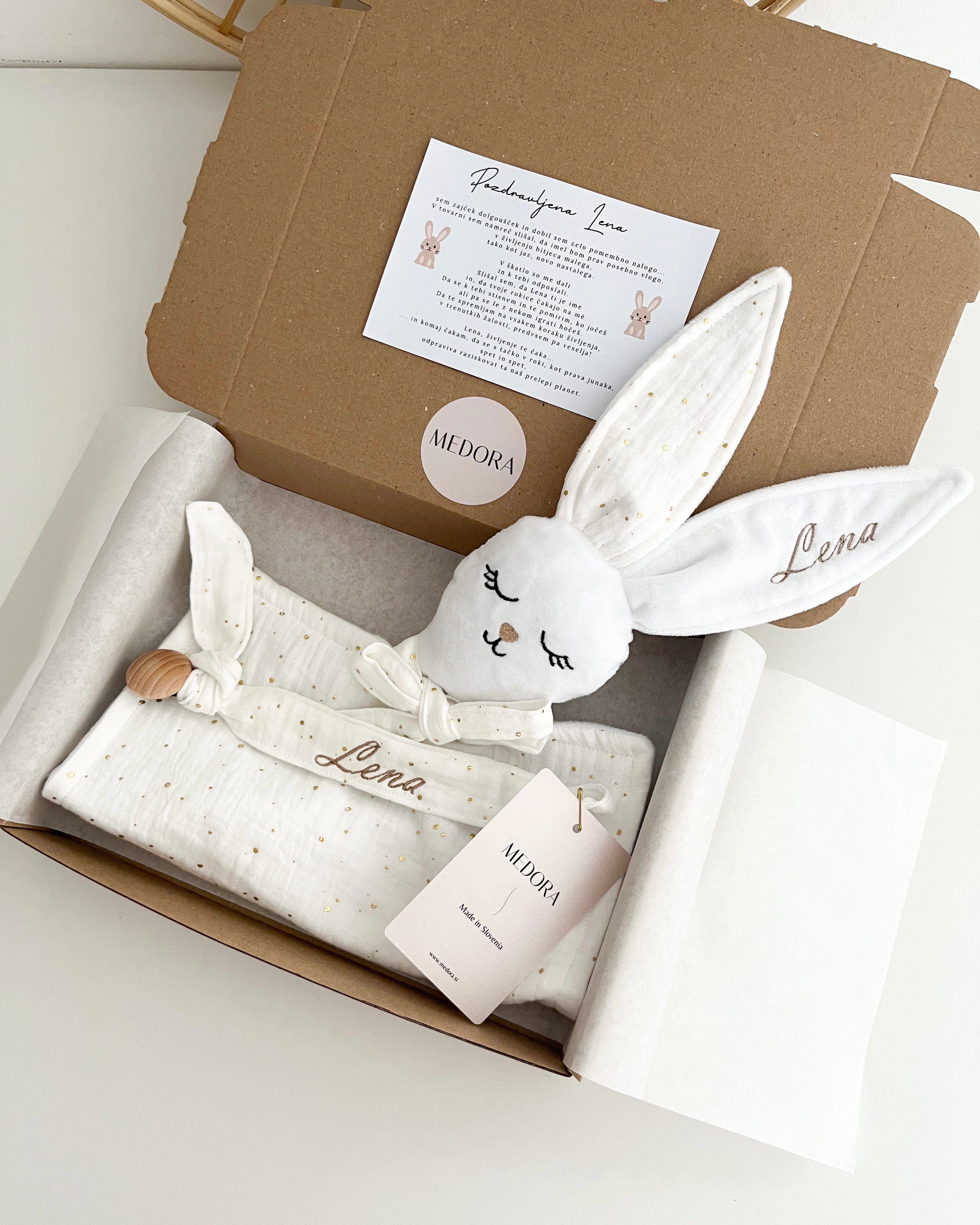 Darilni set MINI - Nežen set DOBRODOŠLICE (cream)